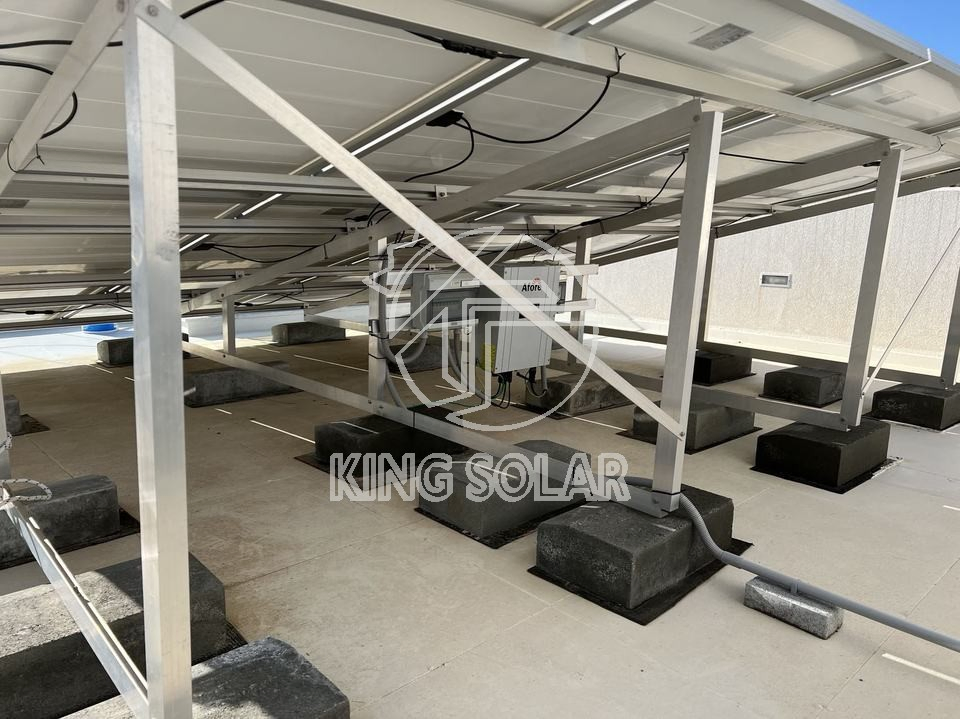 East-West Solar Panel Flat Roof Ballasted Mounting System