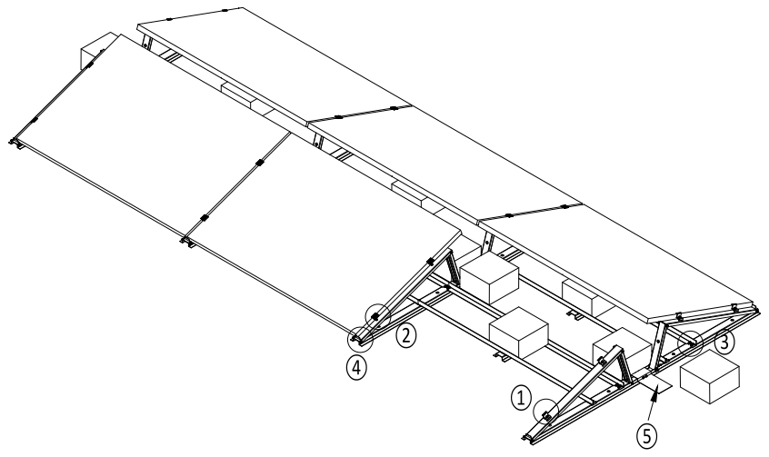 Solar Racking Triangle Flat Roof Ballasted Flat Concrete Roof Ground Mount Panel Kit Fixed Triangle Solar Mounting Frame