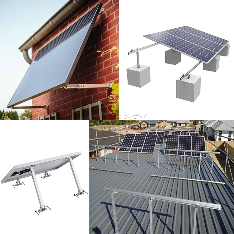 Flat Roof Tilt Brackets Mounting Solar Panels Energy Support System Rack Manufacturers