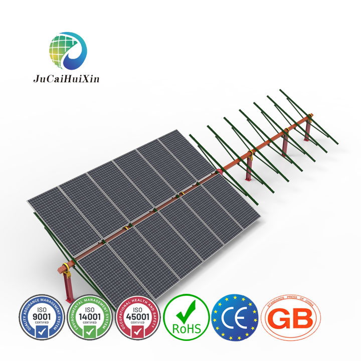 Professional Ground Painted Single Axis Design Support Solar Tracking System