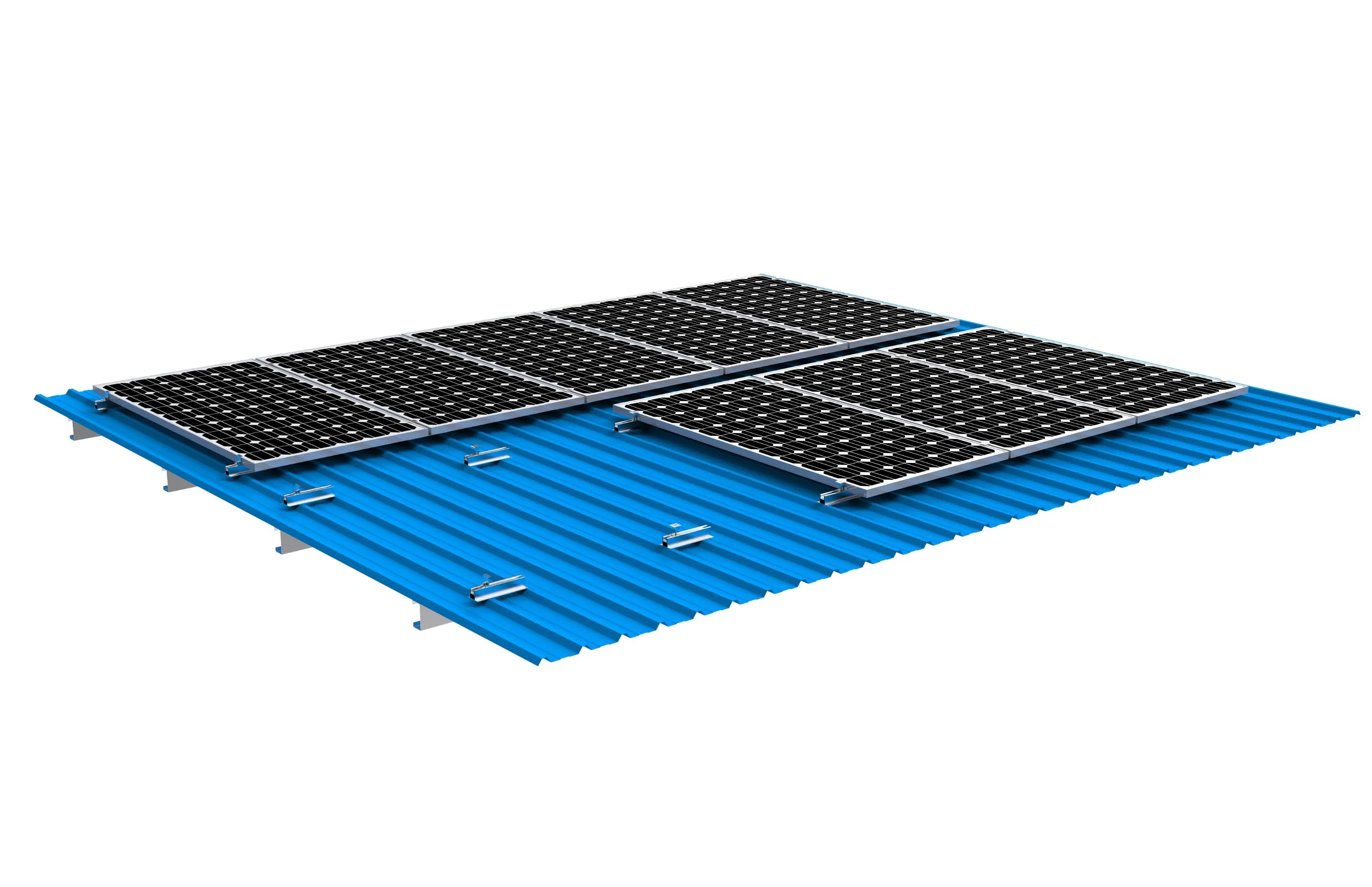 Modular Design Recyclable Materials Solar Track Mounting Kit for Tin Rooftops