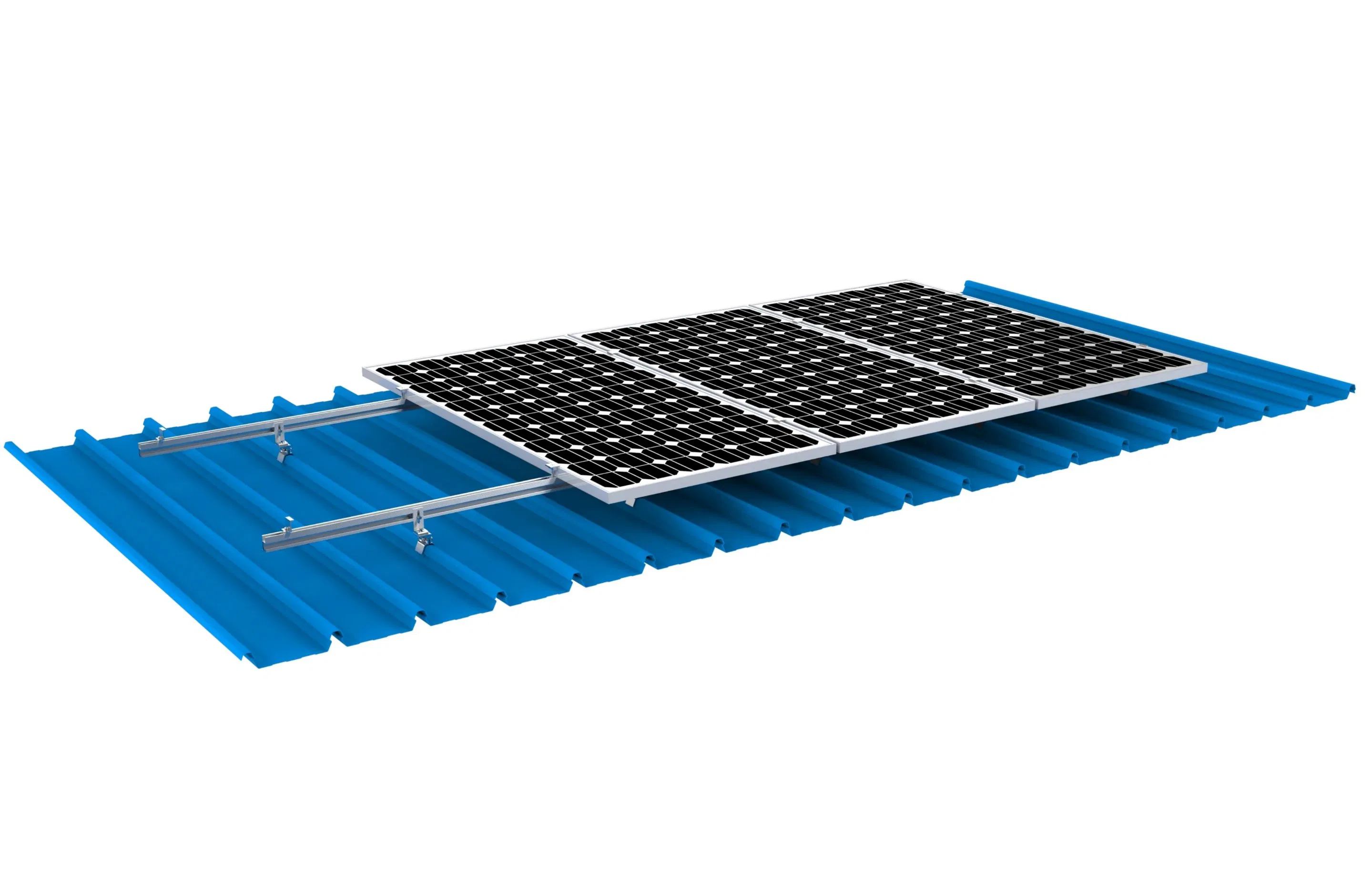 Modular Design Recyclable Materials Solar Track Mounting Kit for Tin Rooftops