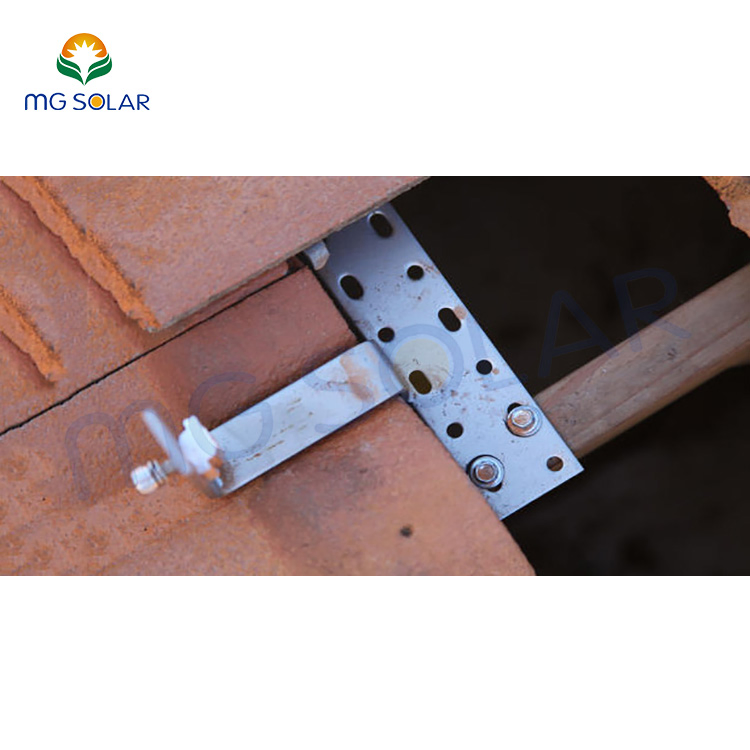 Tile Roof Solar Mounting System BIPV Panel Waterproof Mount No Penetrating to Roman Tile Roof Mounting System