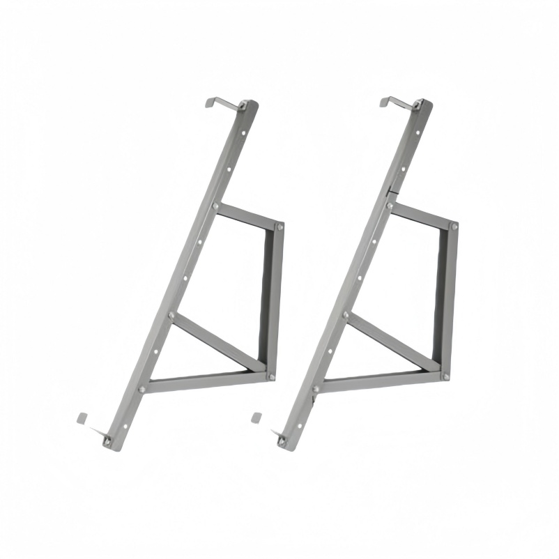 Universal-Fit Space-Saving Railing-Mounted Solar Balcony Installation Bracket with Natural Aluminum Alloy Material