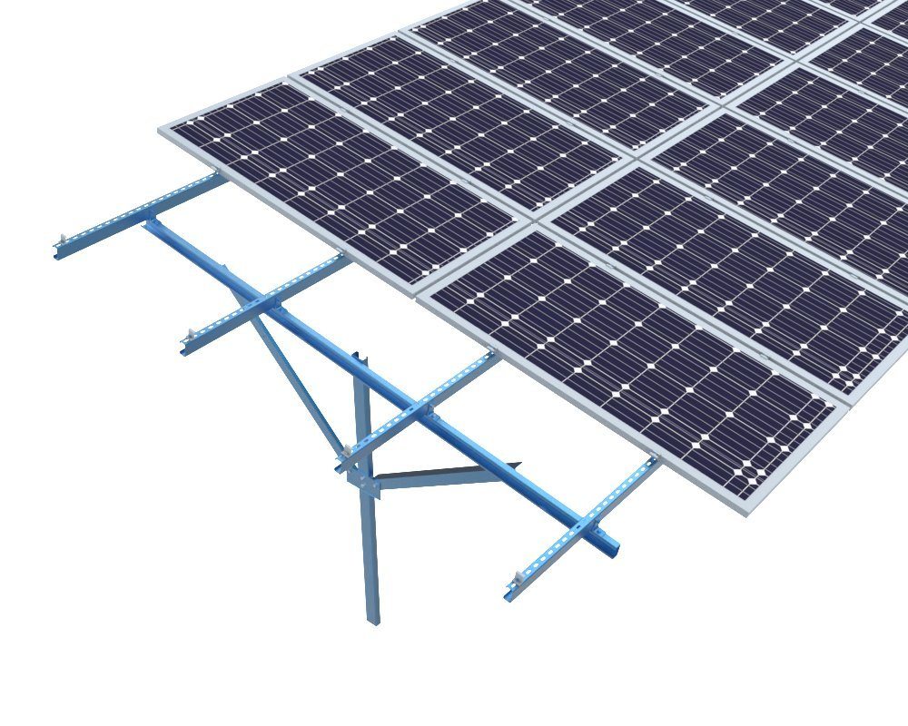 Single Pole Ground Mount Solar Bracket System – Aluminum PV Structure