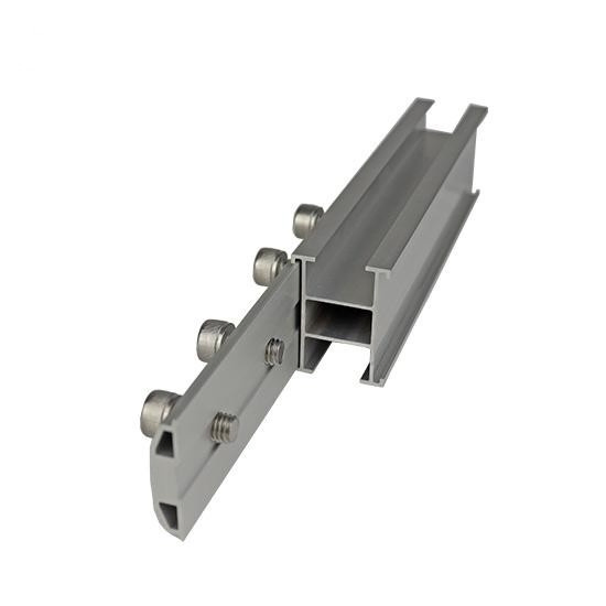 Aluminium Solar Panel Frame Ground Pole Mounting Profile Structure