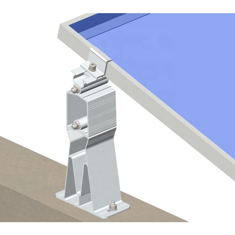 Concrete Flat Roof East-West Ballasted Structure Aluminum Solar Mounting System Bracket Factory Flat Roof PV Mounting