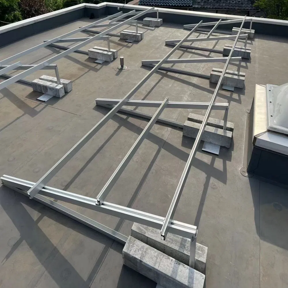 Aluminum Ballasted Solar Flat Roof Mounting Structure