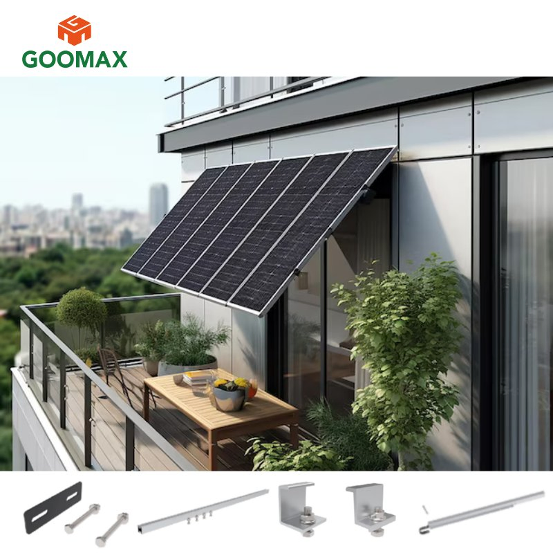 Goomax Heavy-Duty Balcony Solar Hook Solar Panel Condo Balcony Secure Panel Mounting
