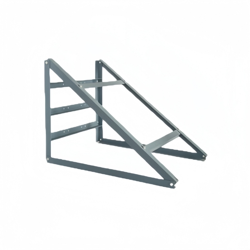 Solar Balcony Installation Bracket Space-Saving Railing-Mounted Solar Balcony Installation Bracket with Natural Aluminum Alloy Material