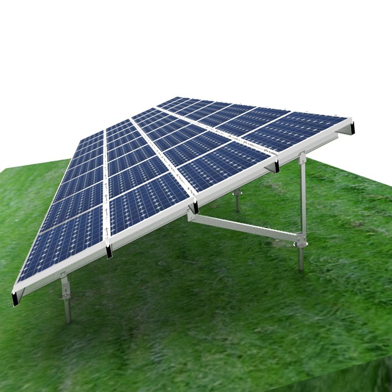 PV Carbon Steel Solar Ground Adjustable Mounting Frame Pole Brackets Steel Structure