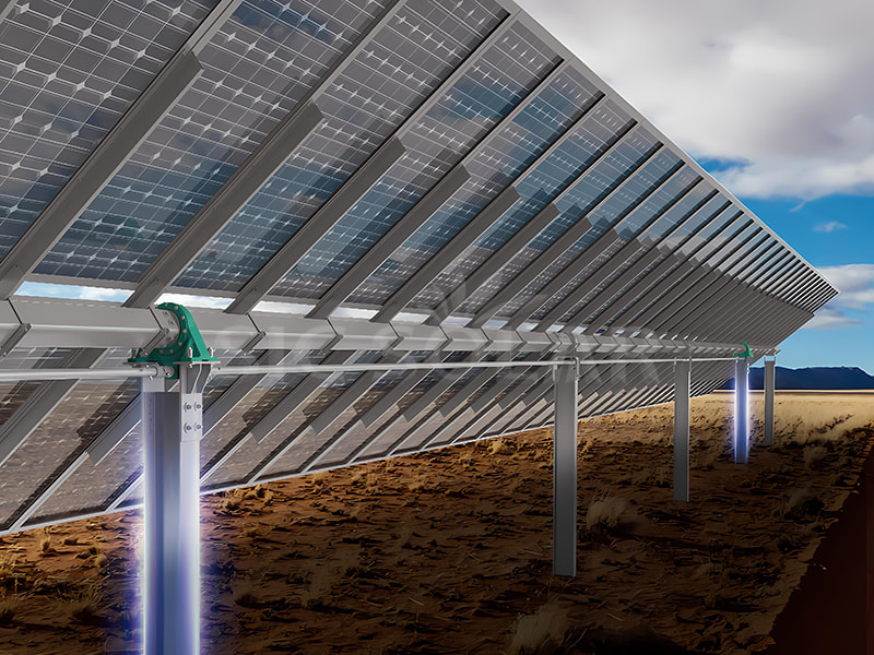 Intelligent Tracking Sun Solar Tracking System Mounting Bracket Single Axis Automatic Tracker