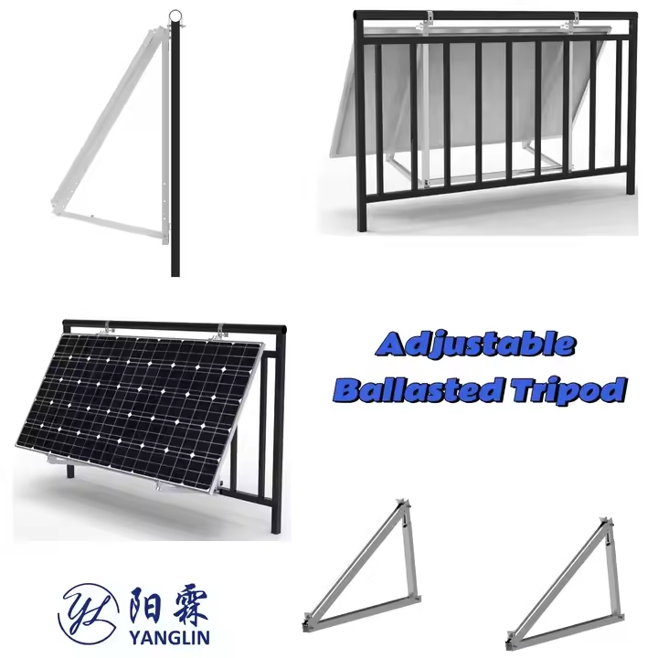 Aluminum Triangle Adjustable Roofing Brackets Solar Panel Roof Mounting