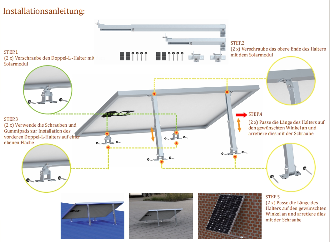 Factory Direct Solar Adjuatable Tilt Leg for Solar Mounting Racks System