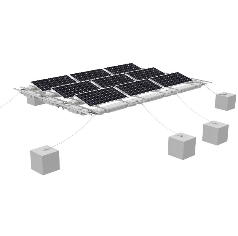 Reservoir Floating Solar Mounting System, Drinking Water Safe HDPE Pontoon with Anchoring