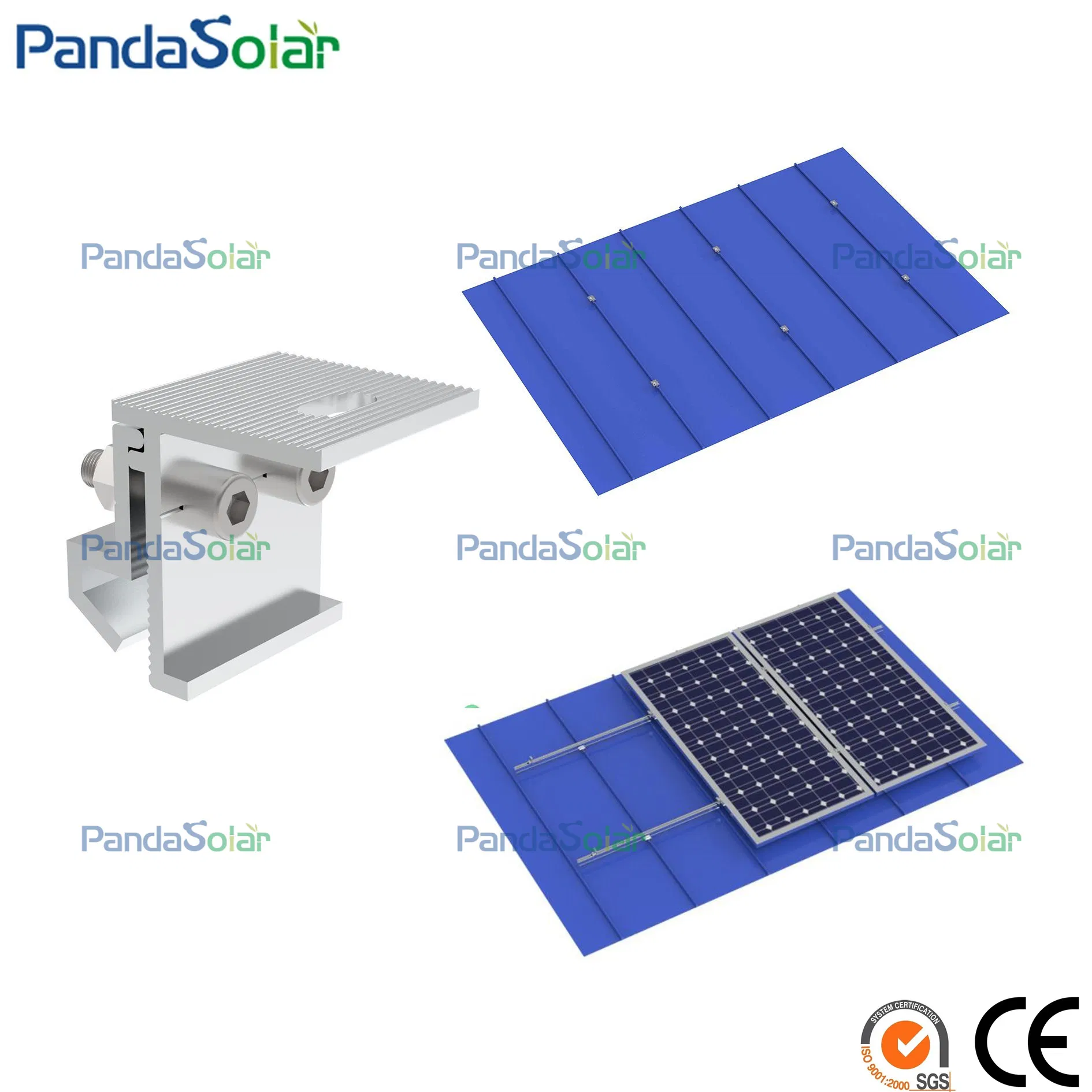 OEM Factory Metal Roof Solar Bracket Aluminium Connection Standing Seam Clamp
