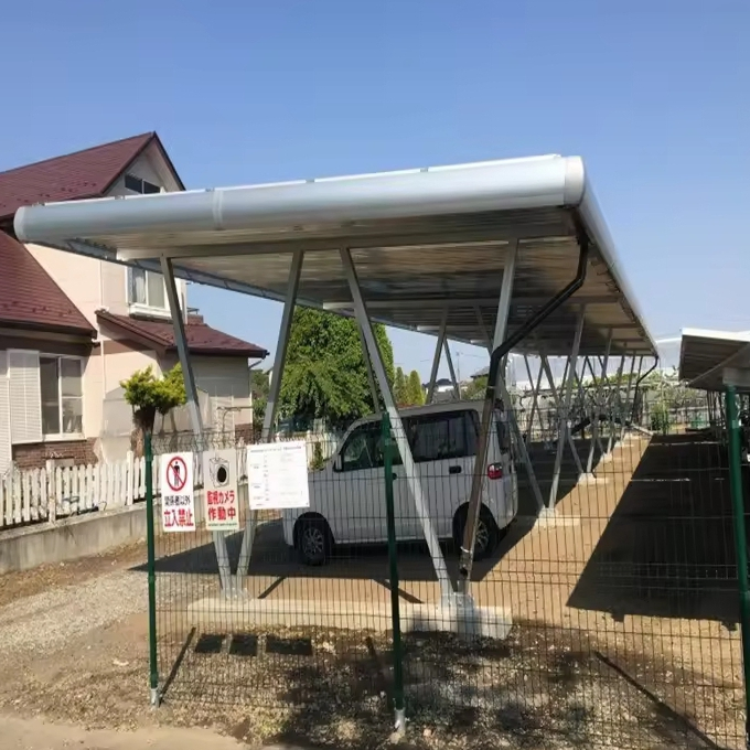 Adjustable Solar Panel Ground Rack Mounting System Galvanized Steel Pole PV Structure