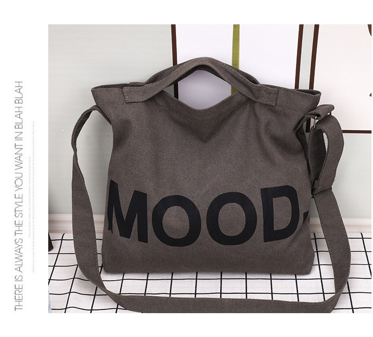 حقيبة قماش بسعة كبيرة، حقيبة نسائية من القماش، حقيبة كتف لطالبات الجامعات، حقيبة كروس بودي بأسلوب ياباني فني بسيط على النسخة الكورية
