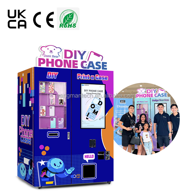 Automatic Phone Case Uv Printing Machine Silicone Phone Case Printing Vending Machine With Credit Card Payment System