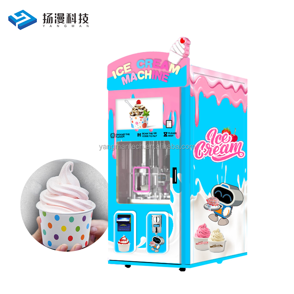 Custom Multi Flavor Ice Cream Vending Machine With Payment Automatic Ice-Cream Vending Machines Manufacturers