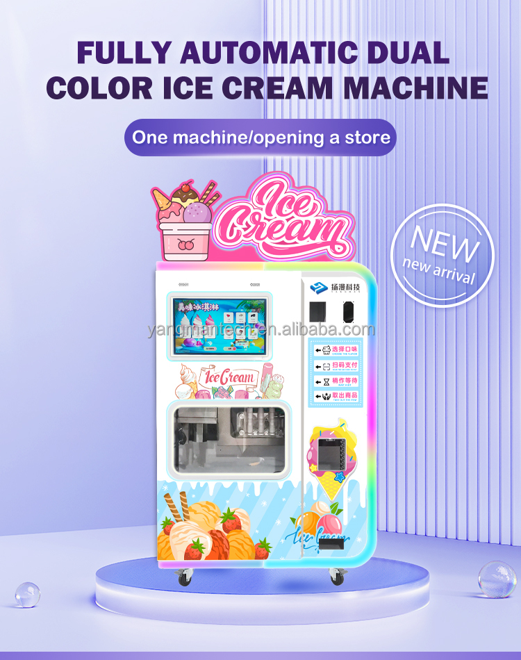 Two-Color Ice Cream Machine Main Showcase