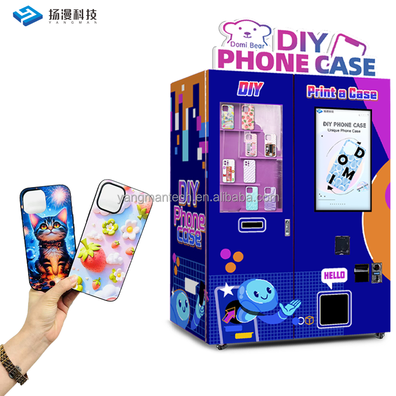Custom Smart Vending System Profitable  Machine Factory High Profit  DIY Automatic Phone Case Printing Custom Vending Machine