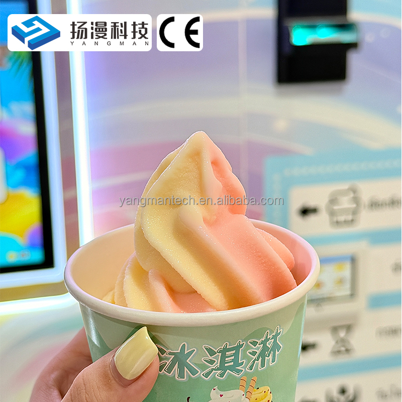 Multi-function Full Automatic Vending Machine Soft Ice Cream Maker Robot Soft Self-Service Ice Cream Vending Machine