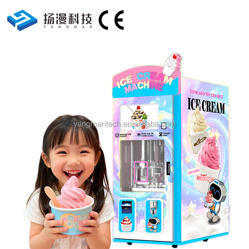 Self-Service Coin Credit Card Payment Automated Ice Cream Vending Machine for Ice Cream Summer Vending Machine