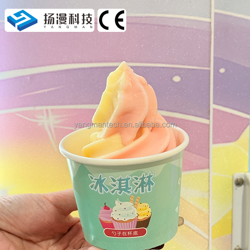 24 Hours Self-Service Soft Ice Cream Vending Machine Multi Flavor Self Service Ice Cream Vending Machine