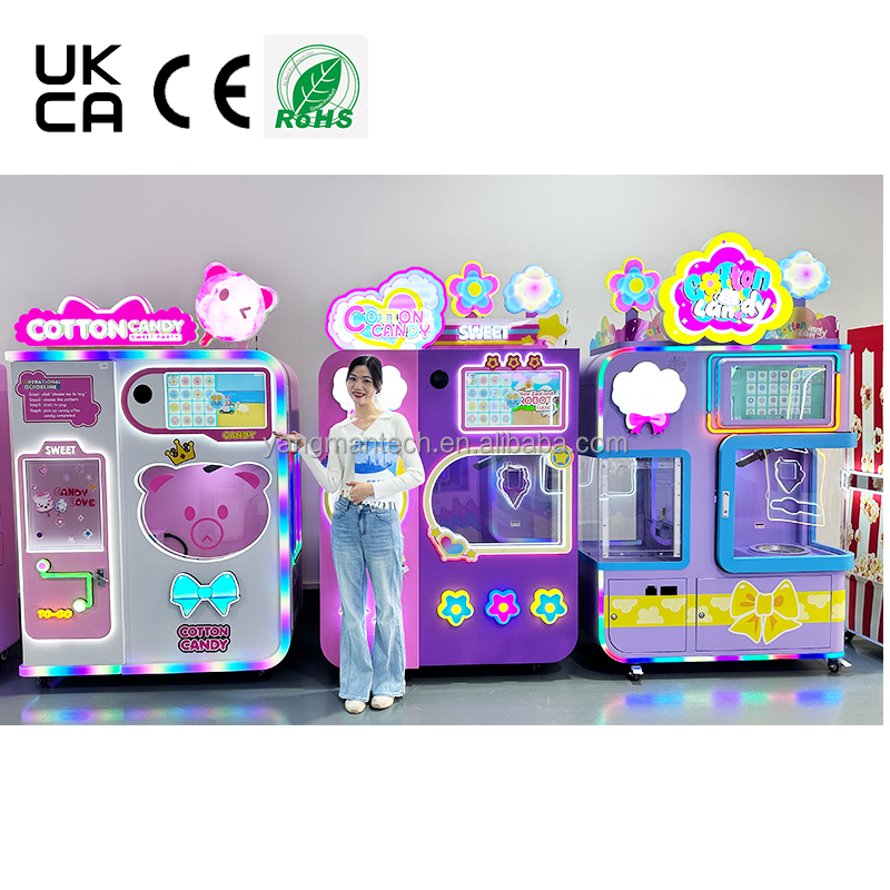 Factory OEM ODM  Cotton Floss Candy Vending Machine Robot Distributor Automated Cotton Candy Machine Fabrication
