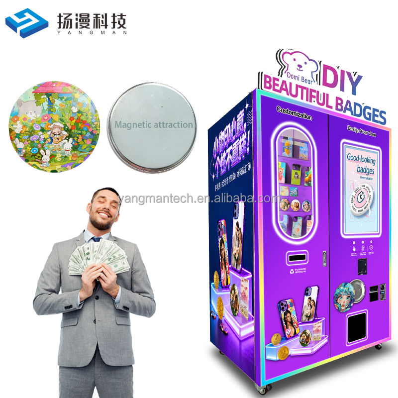 Touch Screen OEM ODM Manufacture Factory Customized DIY Badge Vending Machine Self Service Intelligent Badge Printer