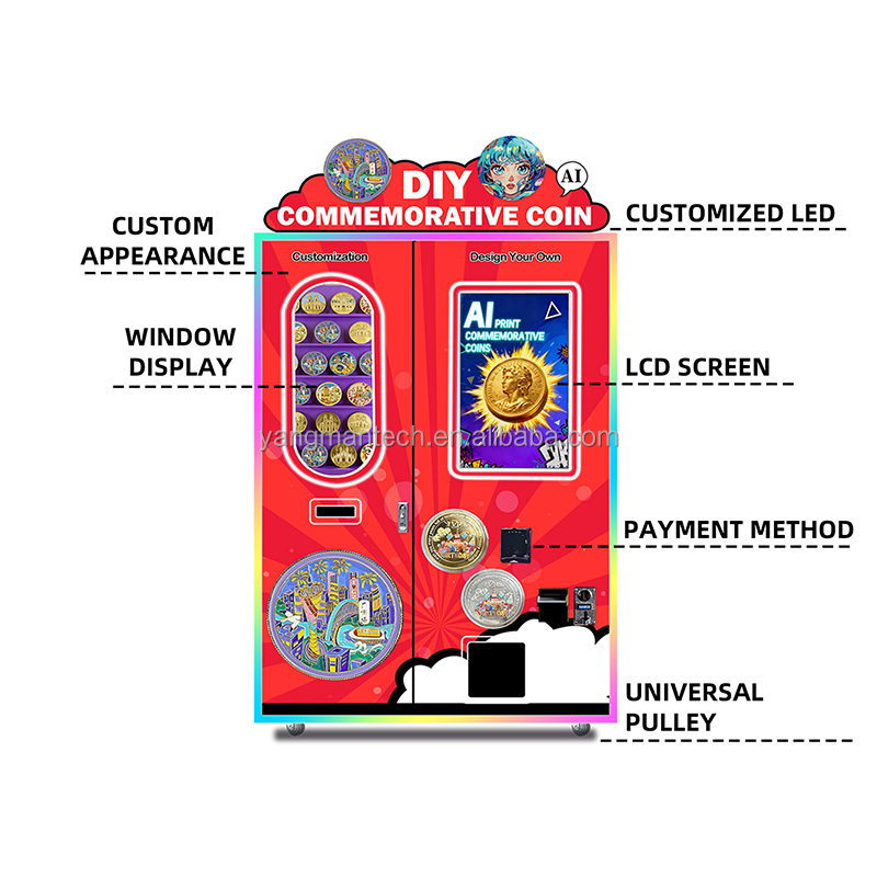 Manufacture Factory New Arrival Touch Screen DIY Fridge Magnet Vending Machine Intelligent Automatic Printing Machine 110V/220V
