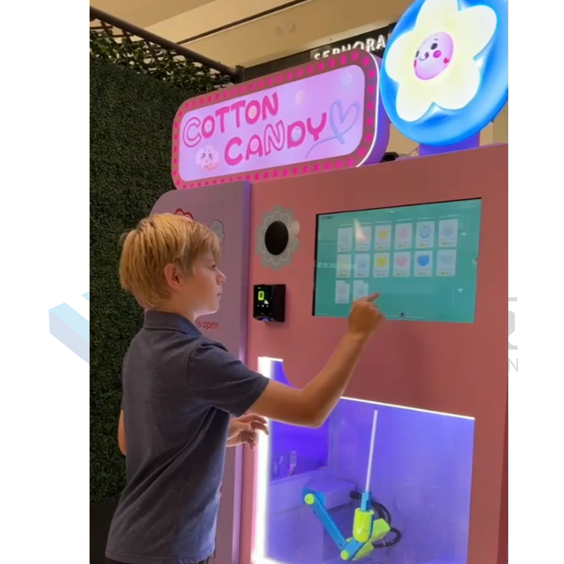 Vending Machine Beauty Cotton Candy Vending Machine Yangman Commercial Candy Floss Vending Machine for Sale