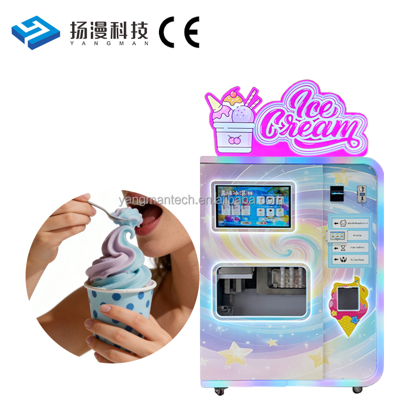 Automatic Frozen Food Ice Cream Vending Machine Automatic Soft Robot Ice Cream Vending Machine