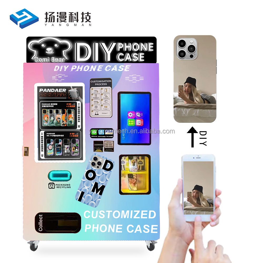 Automatic Phone Case Uv Printing Machine Silicone Phone Case Printing Vending Machine With Credit Card Payment System