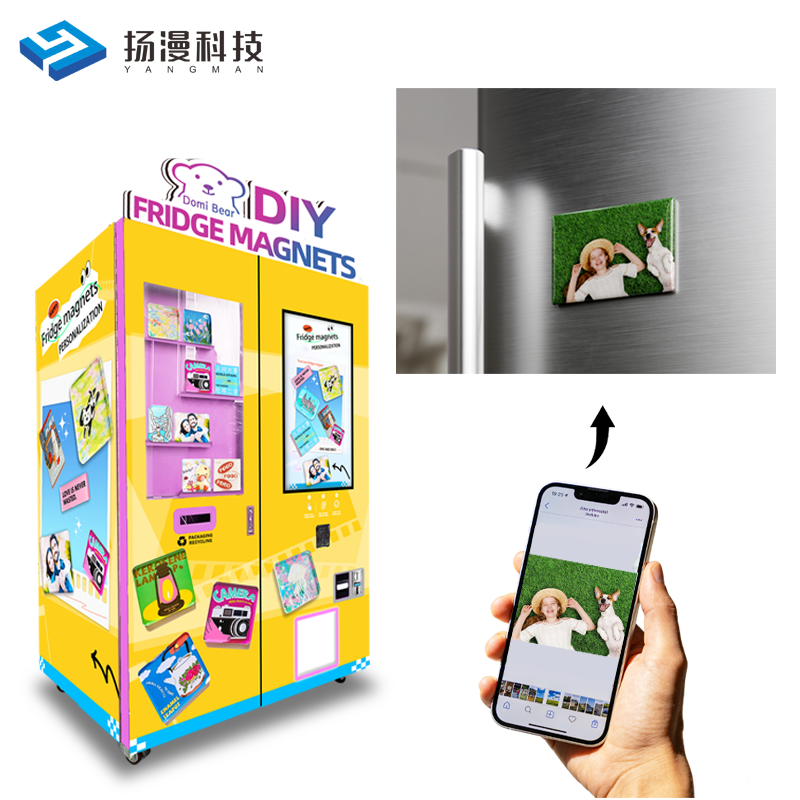 Manufacture Factory Custom Hot Selling Intelligent DIY Fridge Magnet Vending Machine OEM ODM Automatic Printing Machine 110V