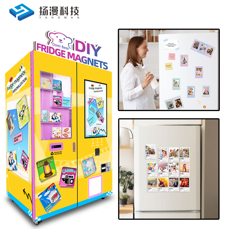 Fridge Magnet  Badge Vending Machine OEM ODM Self Service DIY Vending Machine Automatic Smart Printing Machine