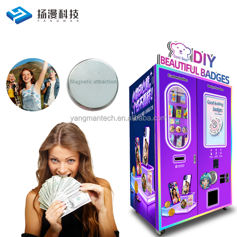 OEM ODM Manufacture Touch Screen Self Service Phone Case Badge Printing Vending Machine Intelligent Automatic DIY Machine