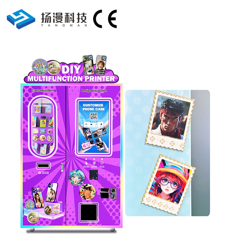 OEM ODM Customized 24h Unattended Fridge Magnet Making Vending Machine with UV Printing & Multi-language Support