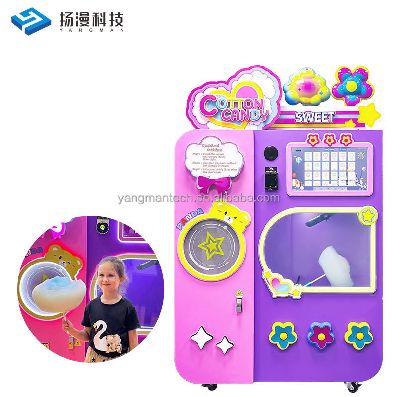 OEM ODM Factory Export Automation/automatic/automated Lcd Screen Cotton Candy Vending Machine Japanese Candy Vending Machine