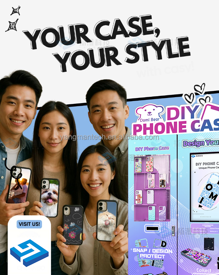 Automatic Phone Case Uv Printing Machine Silicone Phone Case Printing Vending Machine With Credit Card Payment System