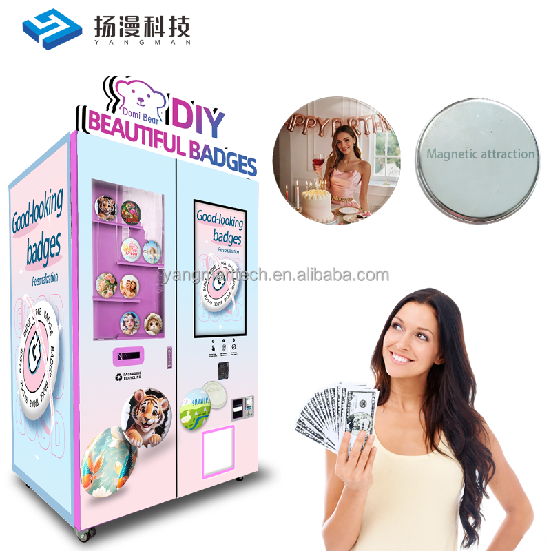 Best Selling OEM ODM Manufacture Factory Automatic DIY Badge Printer Vending Machine Customized Smart Vending Machine