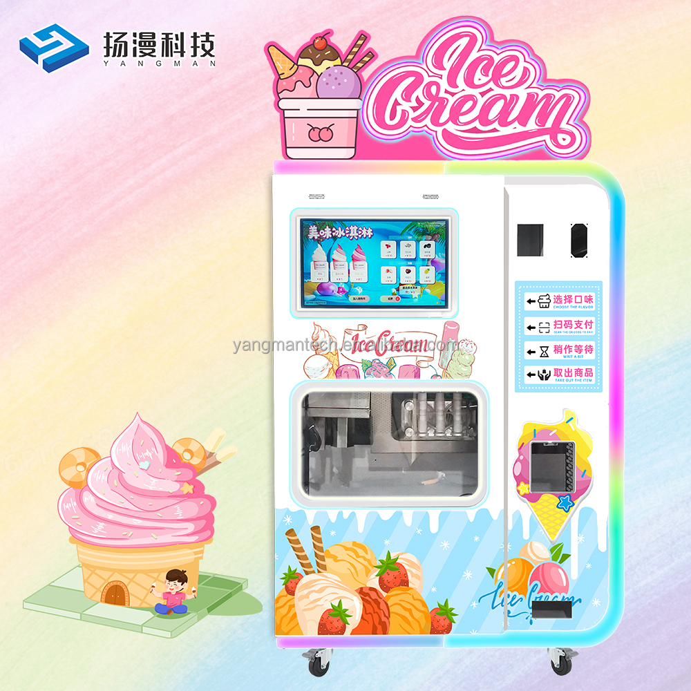 New Automatic Ice Cream Vending Machine Soft Serve Ice Cream Vending Machine for Shopping Mall Amusement Park