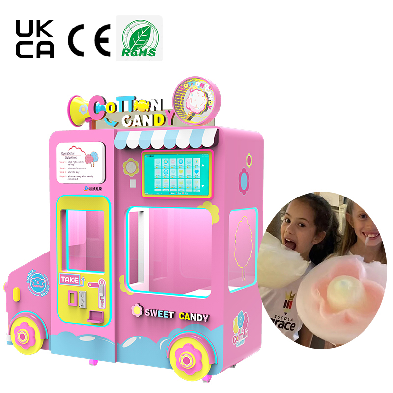 OEM ODM Factory Customize Fully Automatic Cotton Candy Machine Commercial Catering Make Money Cotton Candy Machine for Business