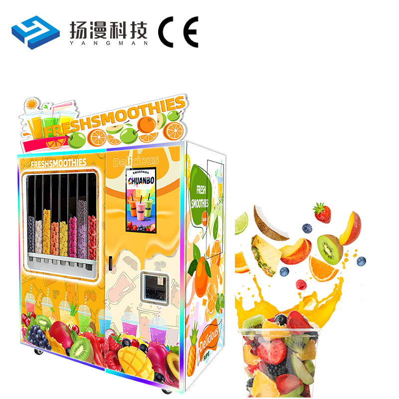 Smart Self-Service Fresh Fruit Smoothie Vending Machine with 32-inch Touch Screen & Multi-Payment Options