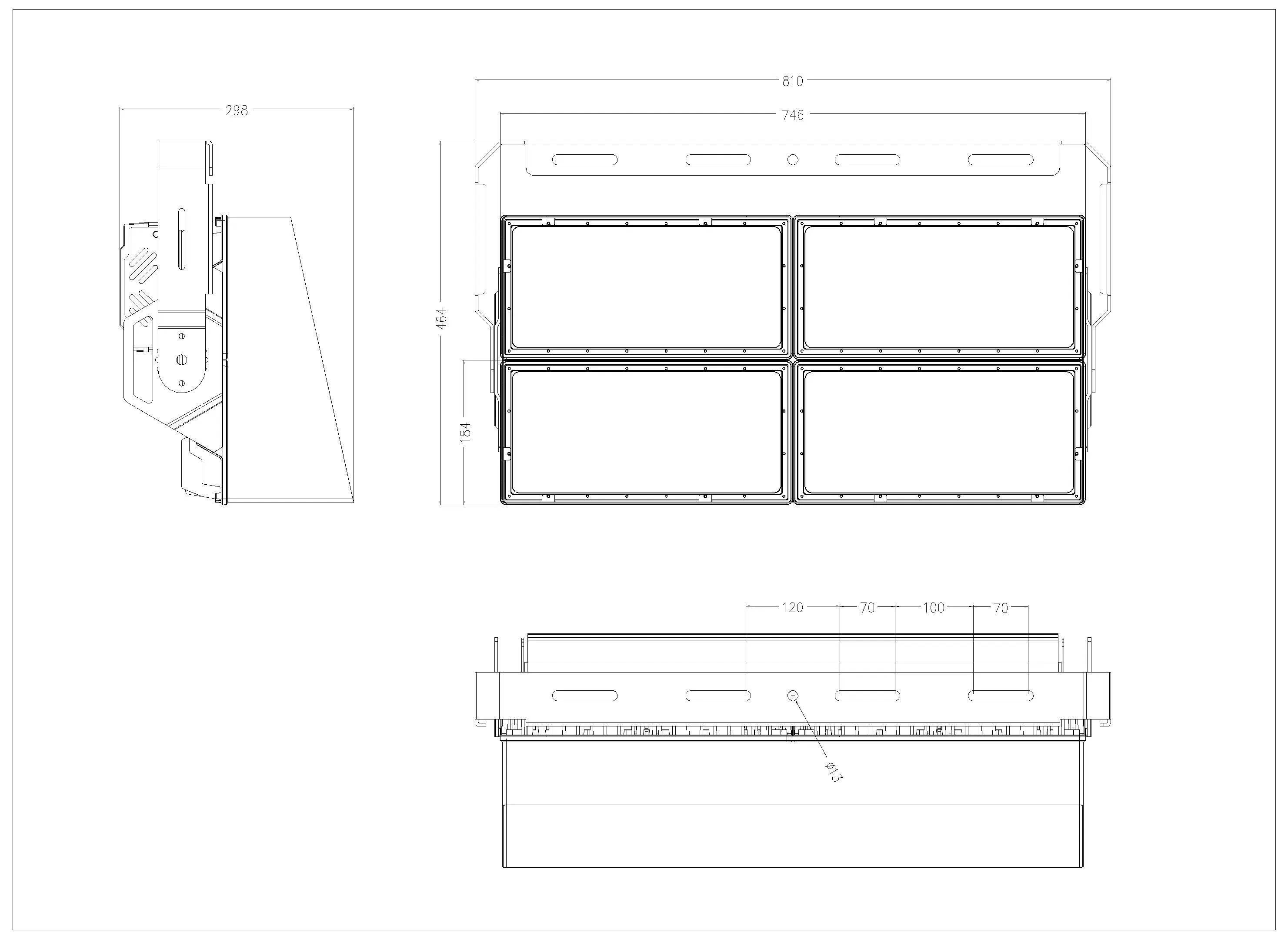 80m Znkj Carton + Foam LED Street Lamp Hybrid Stadium Lights with CQC
