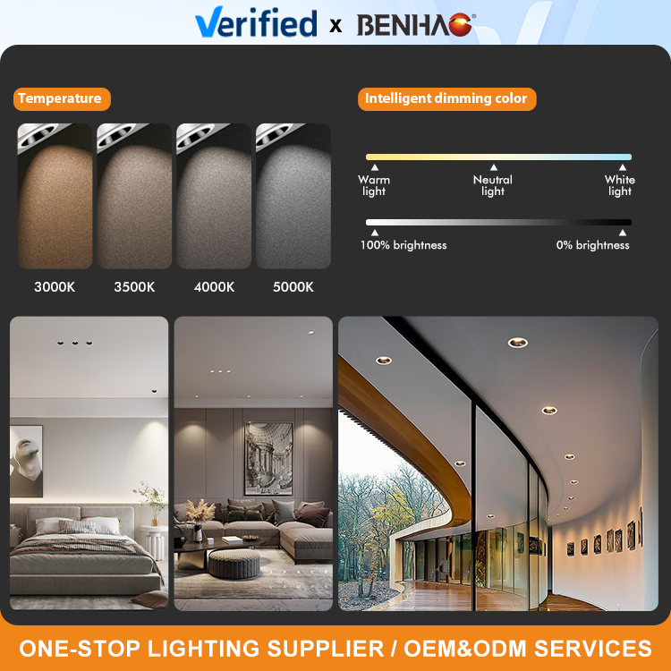 Recessed Interior Ceiling Smart Home Dimmable Ra>90 7-30W 220V LED COB/SMD Spot/Flood Lighting Downlight