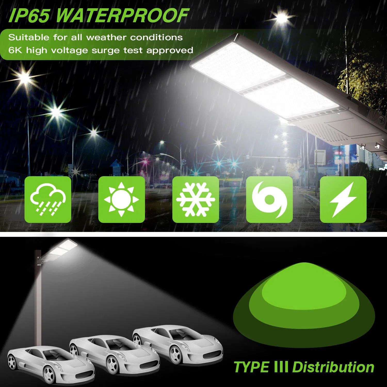 Us Stock Street Shoebox Lighting Wall Fixture 100W-320W IP65 LED Parking Lot Light