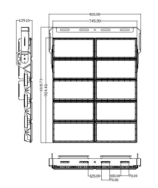 80m Znkj Carton + Foam LED Street Lamp Hybrid Stadium Lights with CQC