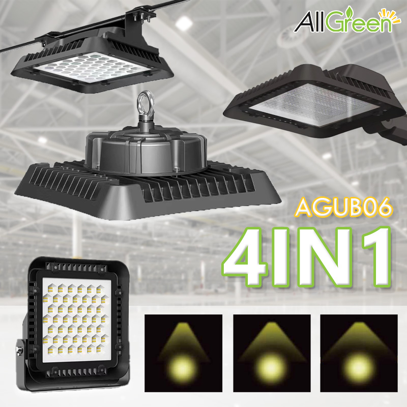 Allgreen Agub06 Popular Square LED High Bay Light 100W/150W/200W Highbay Lamp Fast Delivery Warehouse Factory Industry Leading Workshop Indoor Lighting